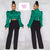 2 PC Blouse Pants Set