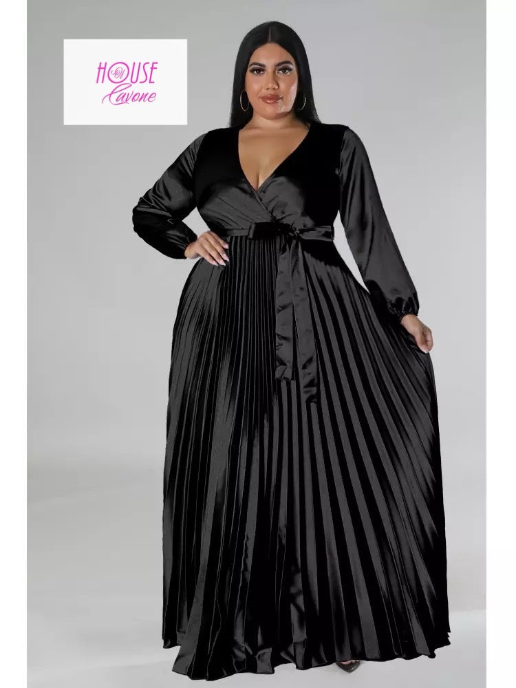 Plus Size Pleated Maxi Dress Plus Size Pleated Maxi Dress